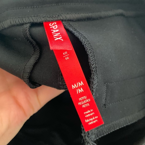 Spanx Trousers The Perfect Pants Slim Straight Ankle Crop Ponte Black Petite M - Picture 8 of 11